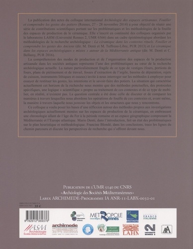 Archéologie des espaces artisanaux. Fouiller et comprendre les gestes des potiers