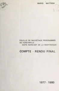 Compte-rendu final de la fouille de sauvetage programmée de Fond-Brûlé, 1977-1980