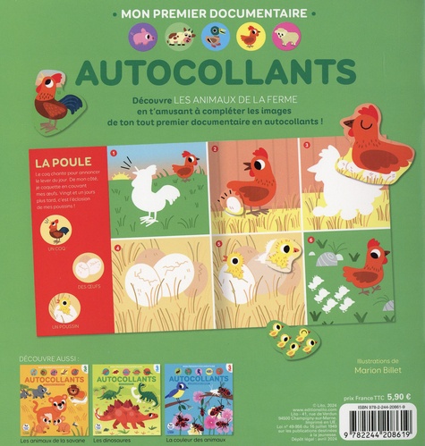 Les animaux de la ferme de Marion Billet - Album - Livre - Decitre
