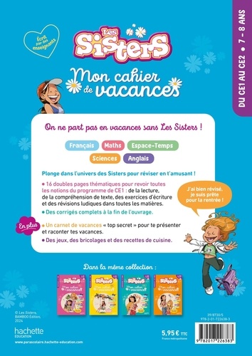 Cahier de vacances Les sisters. CE1-CE2  Edition 2024
