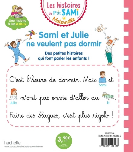 Les histoires de P'tit Sami Maternelle  Sami et Julie ne veulent pas dormir