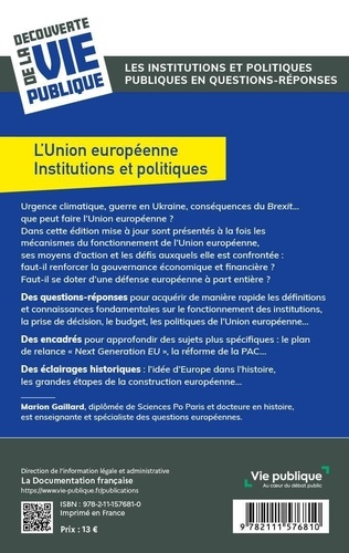 L'Union européenne. Institutions et politiques 6e édition