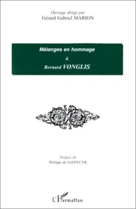 Mélanges en hommage à Bernard Vonglis...