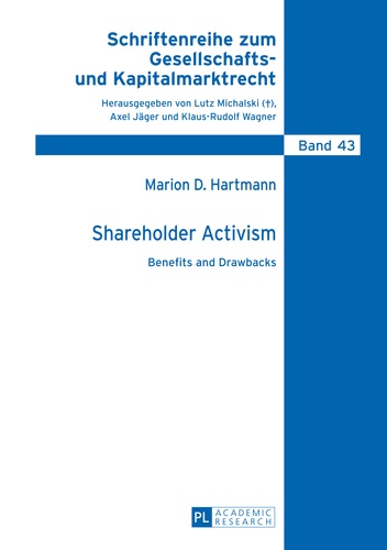 Marion Hartmann - Shareholder Activism - Benefits and Drawbacks.