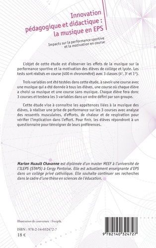 Innovation pédagogique et didactique : la musique en EPS. Impacts sur la performance sportive et la motivation en course