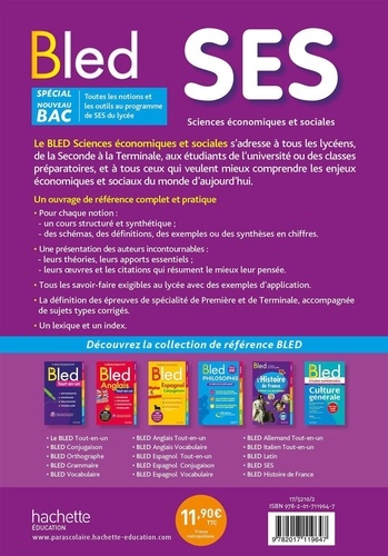 Bled SES Sciences économiques et sociales spécial nouveau BAC  Edition 2020
