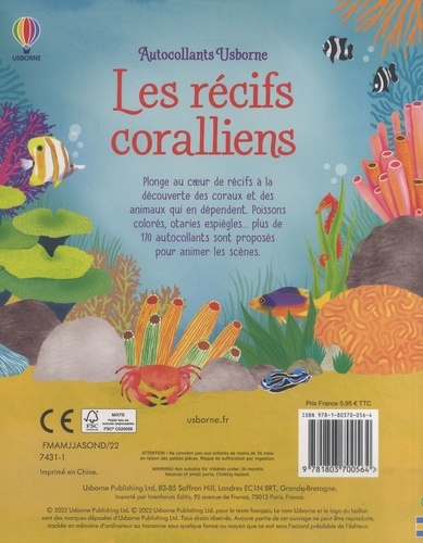 Les récifs coralliens. Avec plus de 170 autoollants