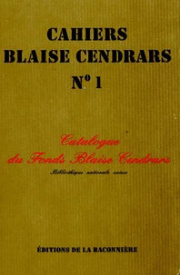 Catalogue du fonds Blaise Cendrars de la Bibliothèque nationale suisse