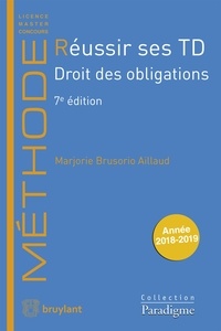 Livres gratuits cd téléchargements Réussir ses TD  - Droit des obligations RTF PDF (Litterature Francaise) par Marjorie Brusorio-Aillaud 9782390132066