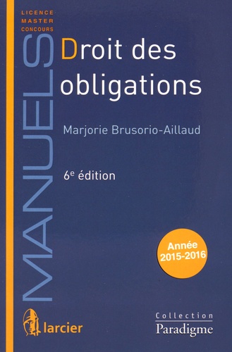 Marjorie Brusorio - Droit des obligations.