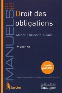 Marjorie Brusorio - Droit des obligations.