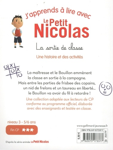J'apprends à lire avec Le Petit Nicolas  La sortie de classe fin CP. Niveau 3, fin CP