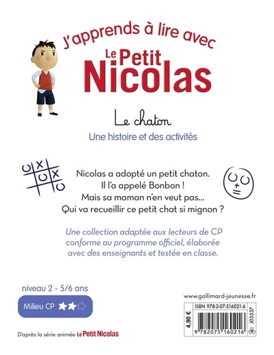 J'apprends à lire avec Le Petit Nicolas  Le chaton. Une histoire et des activités