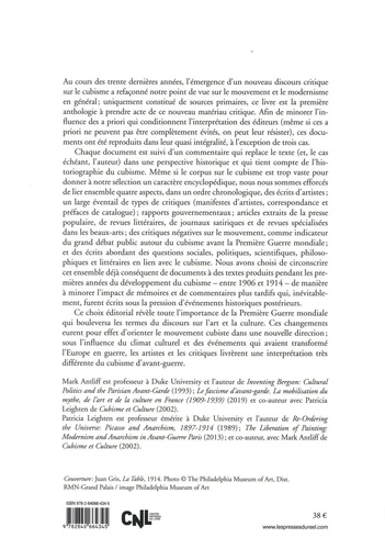 Le cubisme devant ses contemporains. Documents et critiques (1906-1914)