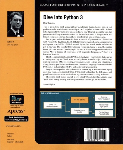 Dive Into Python 3 de Mark Pilgrim - Grand Format - Livre - Decitre