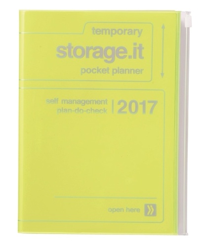Agenda semainier Storage.it 2016-2017 A5 - Néon Jaune