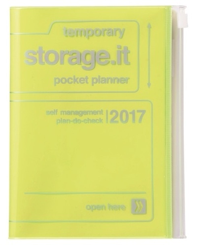 Agenda semainier Storage.it 2016-2017 - A6 - Metallic jaune