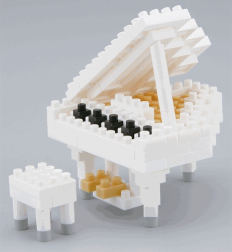 sachet nanoblock piano blanc