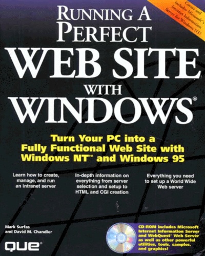 Mark Surfas et David Chandler - Running A Perfect Web Site With Windows. Edition En Anglais.