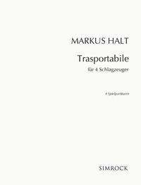 Markus Halt - Trasportabile - 4 percussion. Partition et parties..