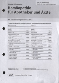 Markus Wiesenauer - Homöopathie für Apotheker und Arzte - 14 Aktualisierungslieferung 2012.