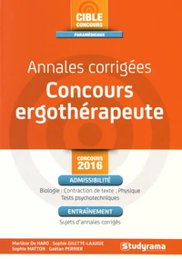 Annales corrigées Concours ergothérapeute