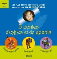 Marlène Jobert - Coffret 3 contes d'ogres et géants - Gulliver chez les géants ; Barbe bleue ; La Fille de l'ogre. 1 CD audio