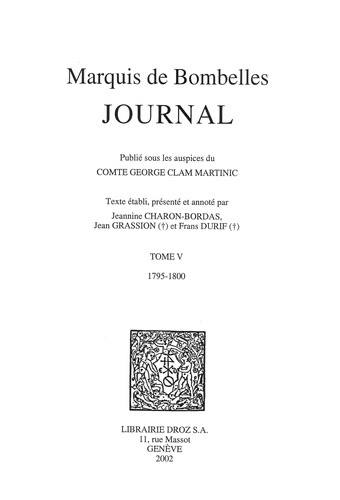 Journal. Tome 5, 1795-1800