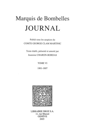 Journal. Tome 6, 1801-1807