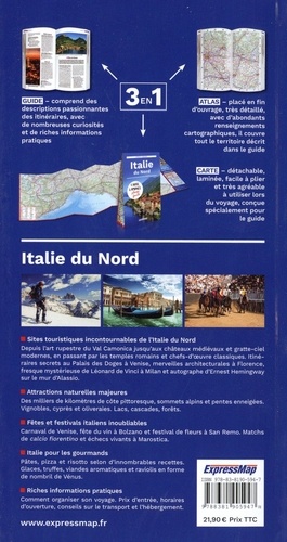Italie du Nord. Guide + Atlas + Carte 1/650 000