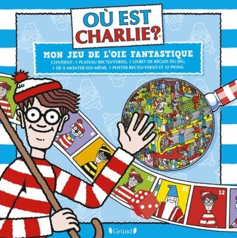 Où est Charlie ?. Mon jeu de l'oie fantastique - Avec 1 plateau recto/verso, 1 livret de règles du jeu, 1 dé à monter soi-même, 1 poster recto/verso et 12 pions