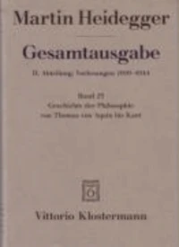 Heidegger Gesamtausgabe Bd. 23. Geschichte der Philosophie von Thomas von Aquin bis Kant