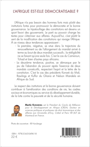 L'Afrique est-elle démocratisable ?. Constitution, sécurité et bonne gouvernance