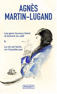 Les gens heureux lisent et boivent du café