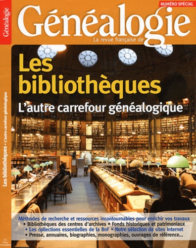 Charles Hervis - La revue française de généalogie N° spécial : Les bibliothèques - L'autre carrefour généalogique.