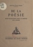 Martin Saint-René - De la poésie - Moyen de relèvement moral et spirituel de la France.