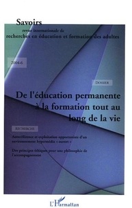 Martine Beauvais Azzaro - Savoirs N° 6, 2004 : De l'éducation permanente à la formation tout au long de la vie.