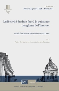 Martine Behar-Touchais - L'effectivité du droit face à la puissance des géants de l'Internet.