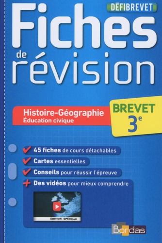 Martine Lassus et Cécile Terrien - Histoire-Géographie Education civique 3e - Fiches de révision.