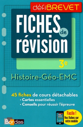 Martine Lassus et Cécile Terrien - Histoire-Géographie-EMC 3e - Fiches de révision.