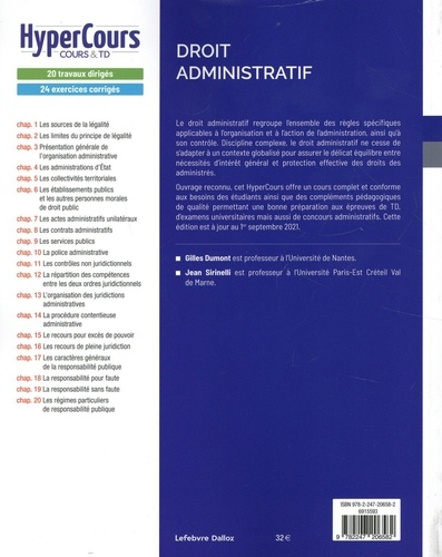 Droit administratif  Edition 2021