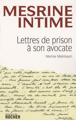 Martine Malinbaum - Mesrine intime - Lettres de prison à son avocate.