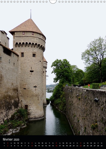 CALVENDO Places  Le Château de Chillon (Calendrier mural 2020 DIN A3 vertical). L'un des plus beaux châteaux suisses (Calendrier mensuel, 14 Pages )
