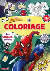 Coloriage Marvel Spider-Man (Spider-Man fond vert)
