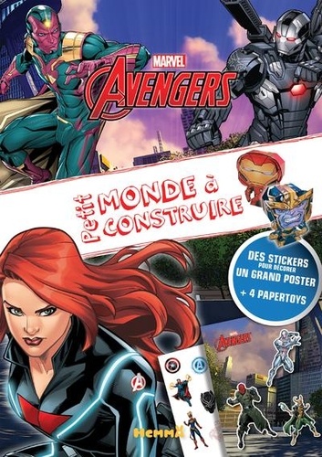  Marvel - Marvel Avengers Black widow et Iron man - Avec des stickers, 1 grand poster, et 4 papertoys.