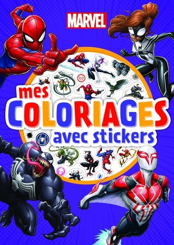 Mes coloriages avec stickers Spider-Man