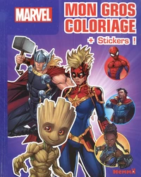 Mon gros coloriage + stickers Marvel