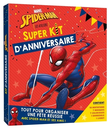 Super kit d'anniversaire Spider-Man. Les ateliers. Avec 10 invitations, 7 masques, 7 coloriages, 1 banderole, 1 livret