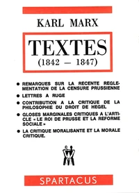 Ecrits de jeunesse 1842 - 1847