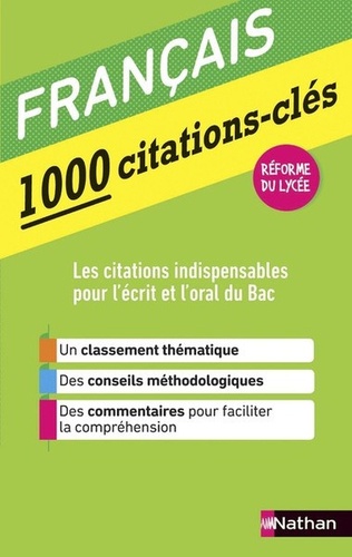 Français, 1000 citations-clés  Edition 2019